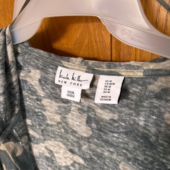 Nicole Miller Linen Hoodie Cardigan - Picture 3 of 3